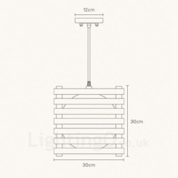 1 Lichte houten moderne eigentijdse hanglamp in Scandinavische stijl met glazen kap
