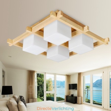 4-lichts moderne, eigentijdse plafondlampen in Scandinavische stijl met glazen kap 4-lichts moderne, eigentijdse plafondlampen in Scandinavische stijl met glazen kap