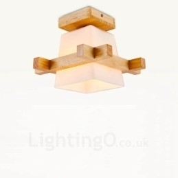 1-lichts moderne eigentijdse Scandinavische stijl plafondlamp met glazen kap