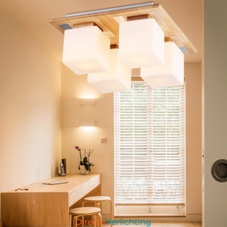 4-lichts moderne, eigentijdse plafondlampen met glazen kap 4-lichts moderne, eigentijdse plafondlampen met glazen kap