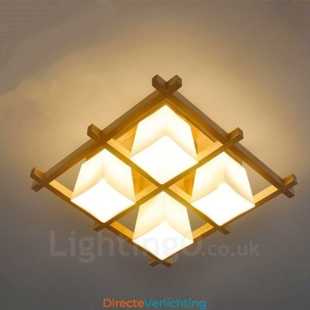 4-lichts moderne, eigentijdse plafondlampen met glazen kap 4-lichts moderne, eigentijdse plafondlampen met glazen kap