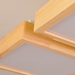 4-lichts moderne, eigentijdse plafondlampen in Scandinavische stijl met acrylkap
