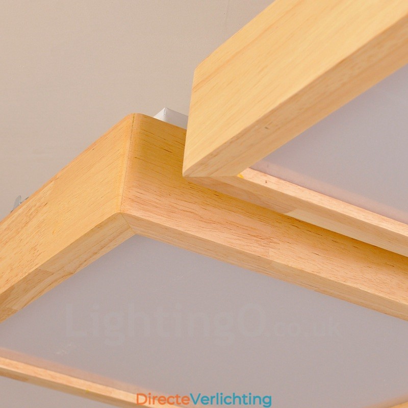 4-lichts moderne, eigentijdse plafondlampen in Scandinavische stijl met acrylkap