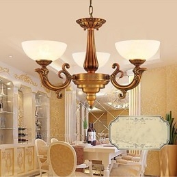 De Chinese stijl marmeren lamp kroonluchter volledig koperen lamp kroonluchter