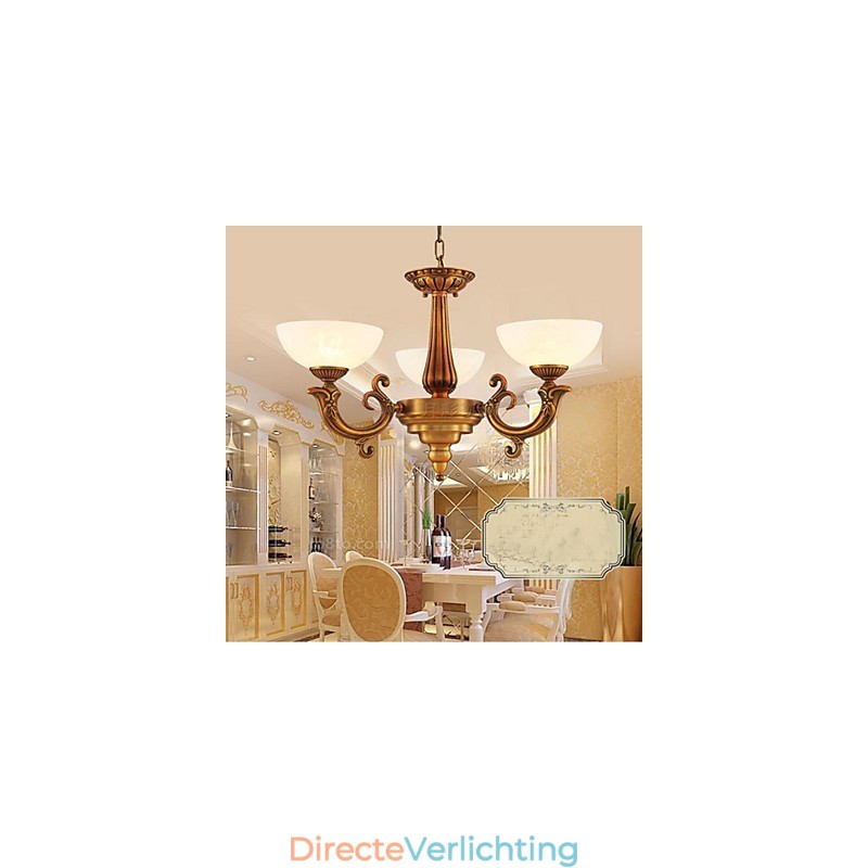 De Chinese stijl marmeren lamp kroonluchter volledig koperen lamp kroonluchter