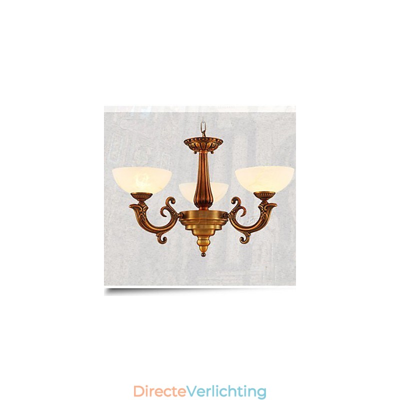 De Chinese stijl marmeren lamp kroonluchter volledig koperen lamp kroonluchter