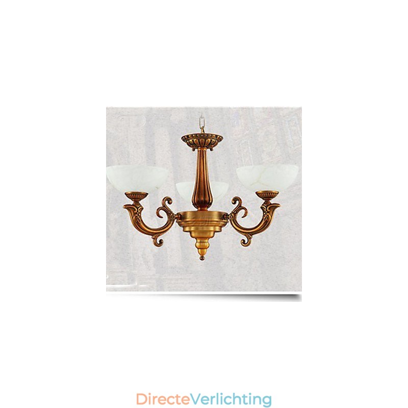 De Chinese stijl marmeren lamp kroonluchter volledig koperen lamp kroonluchter