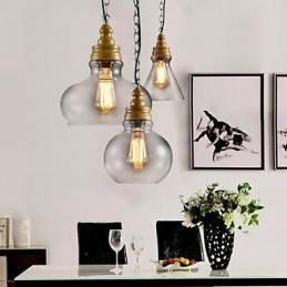 3-lichts moderne, eigentijdse mini-stijl metalen kroonluchter hanglamp