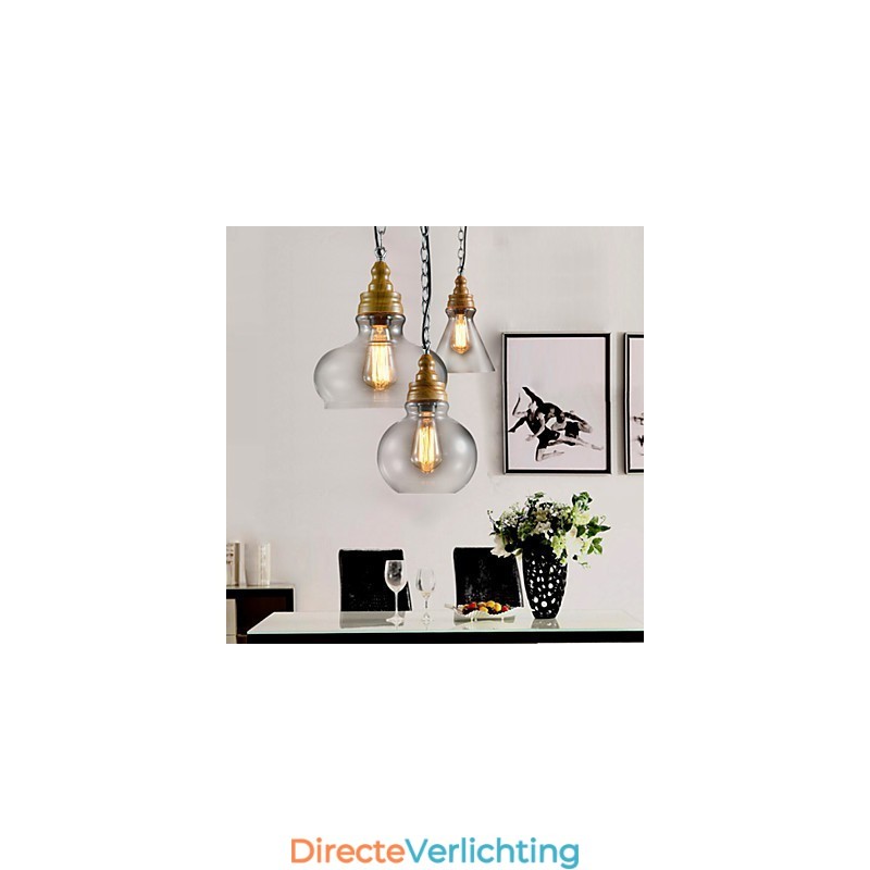 3-lichts moderne, eigentijdse mini-stijl metalen kroonluchter hanglamp