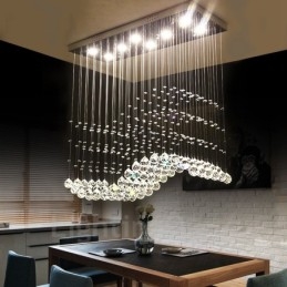 Moderne kristallen plafond hanglamp binnen kroonluchter verlichting lampen armaturen