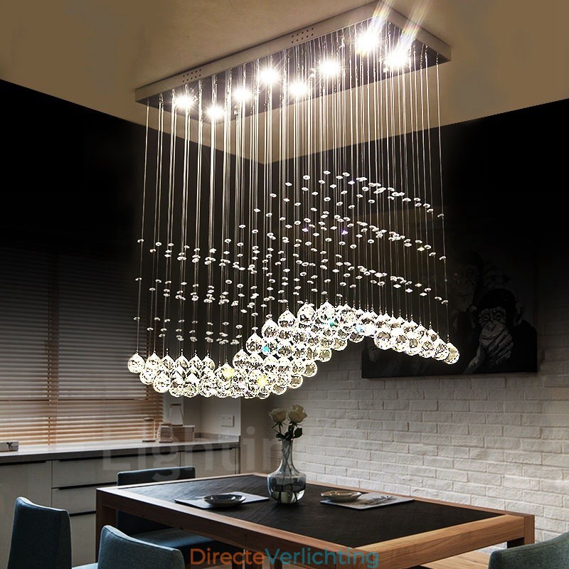 Moderne kristallen plafond hanglamp binnen kroonluchter verlichting lampen armaturen