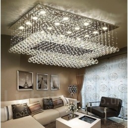 Moderne kristallen plafond hanglamp binnen kroonluchter verlichting lampen armaturen