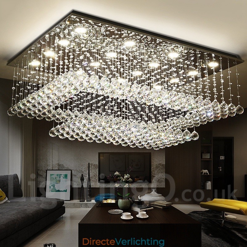 Moderne kristallen plafond hanglamp binnen kroonluchter verlichting lampen armaturen