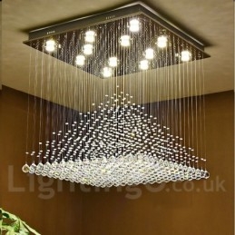 Moderne kristallen plafond hanglamp binnen kroonluchter verlichting lampen armatuur