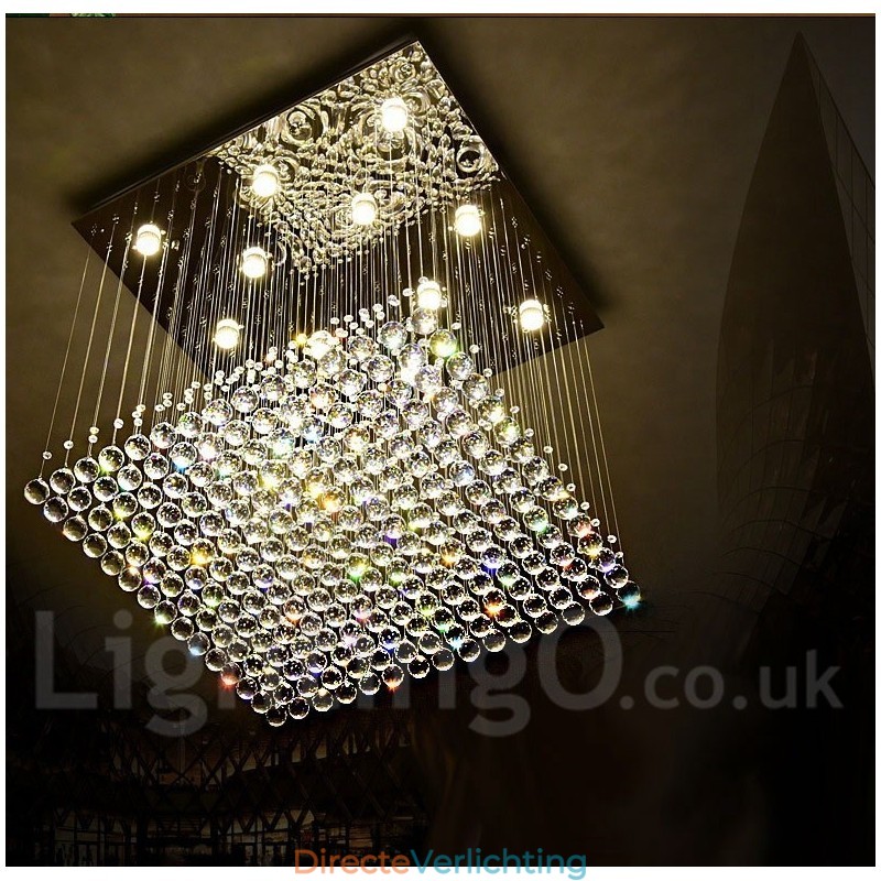 Moderne kristallen plafond hanglamp binnen kroonluchter verlichting lampen armatuur
