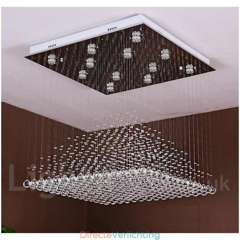 Moderne kristallen plafond hanglamp binnen kroonluchter verlichting lampen armatuur