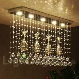 5 lampen moderne kristallen plafond hanglamp binnen kroonluchter verlichting lampen armatuur