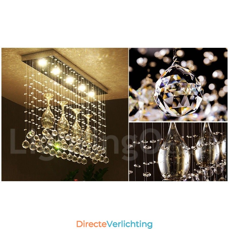 5 lampen moderne kristallen plafond hanglamp binnen kroonluchter verlichting lampen armatuur