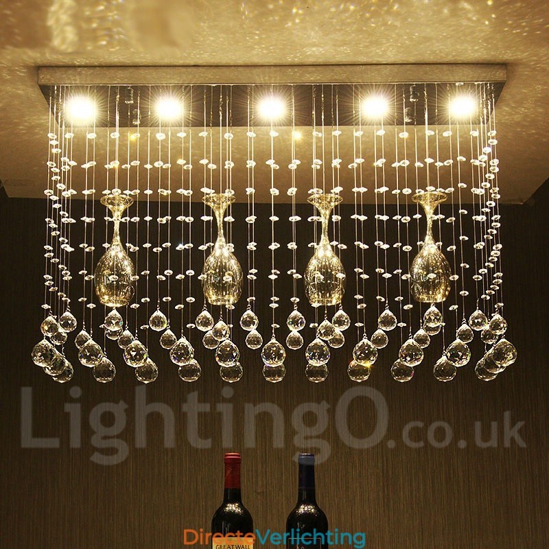 5 lampen moderne kristallen plafond hanglamp binnen kroonluchter verlichting lampen armatuur
