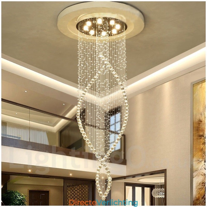 Extra grote moderne kristallen plafond hanglamp binnen kroonluchter verlichting lampen armaturen