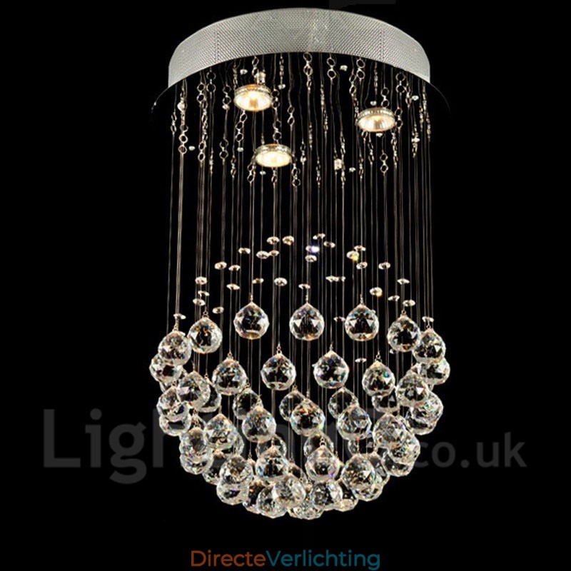 3 Lichts Moderne Kristallen Plafond Hanglamp Binnen Kroonluchter Verlichting Lampen Armaturen