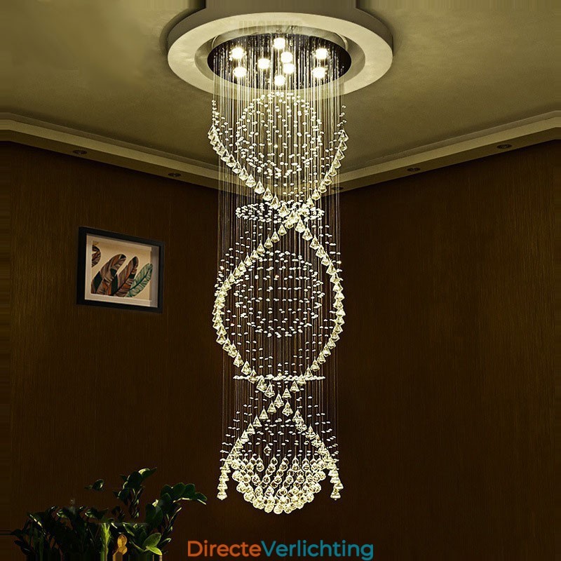 Extra Lengte 5 Meter Moderne Kristallen Plafond Hanglamp Binnen Kroonluchter Verlichting Lampen Armaturen