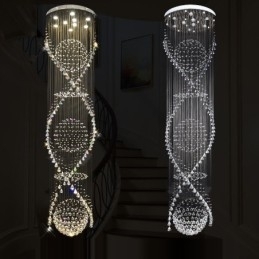 Extra Lengte 5 Meter Moderne Kristallen Plafond Hanglamp Binnen Kroonluchter Verlichting Lampen Armaturen