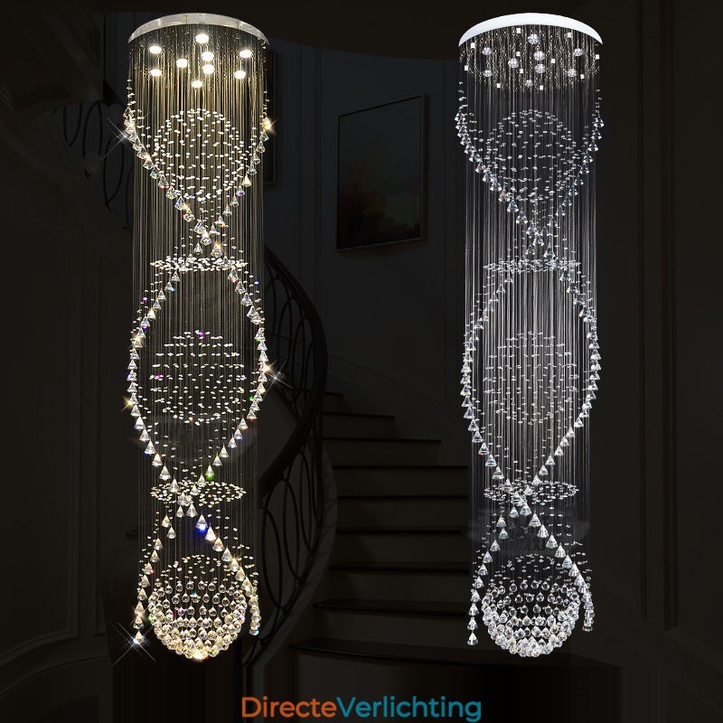 Extra Lengte 5 Meter Moderne Kristallen Plafond Hanglamp Binnen Kroonluchter Verlichting Lampen Armaturen