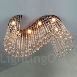 6 lampen moderne kristallen plafond hanglamp binnen kroonluchter verlichting lampen armaturen