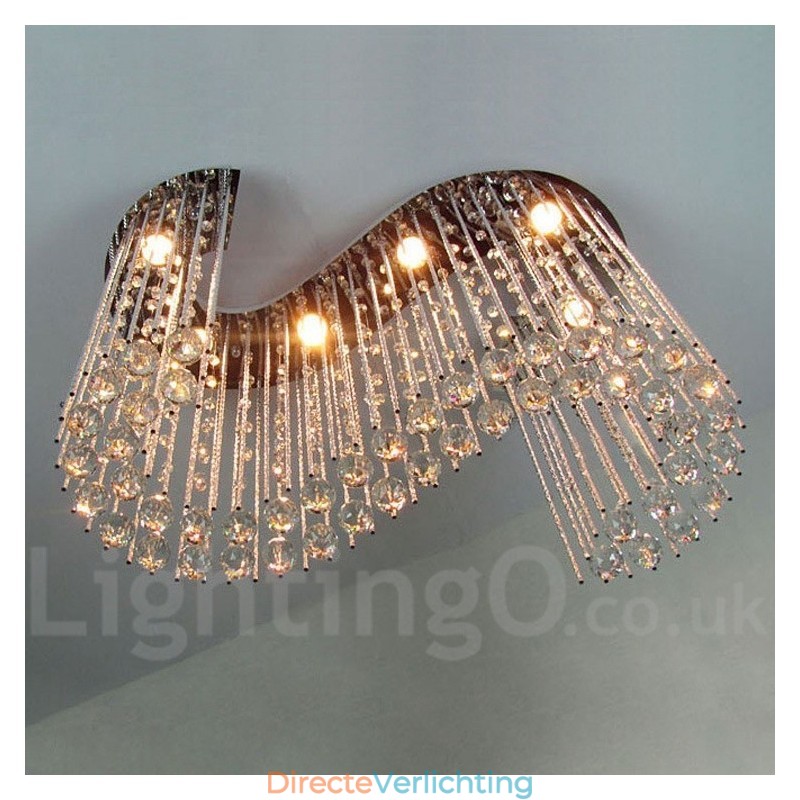6 lampen moderne kristallen plafond hanglamp binnen kroonluchter verlichting lampen armaturen