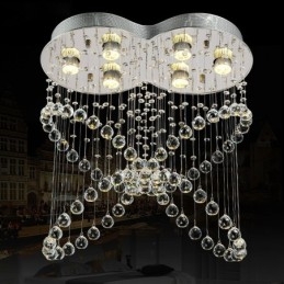 6 lampen moderne kristallen plafond hanglamp binnen kroonluchter verlichting lampen armaturen