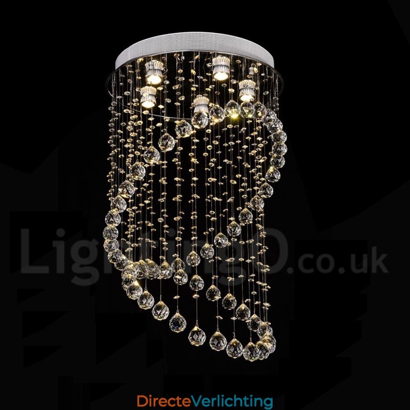 5 lampen moderne kristallen plafond hanglamp binnen kroonluchter verlichting lampen armaturen