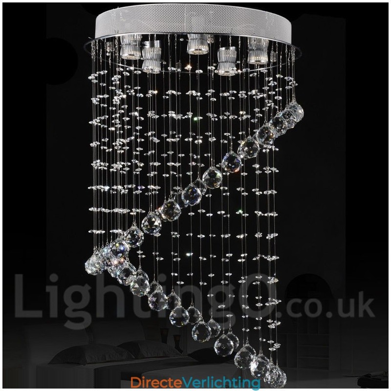 5 lampen moderne kristallen plafond hanglamp binnen kroonluchter verlichting lampen armaturen