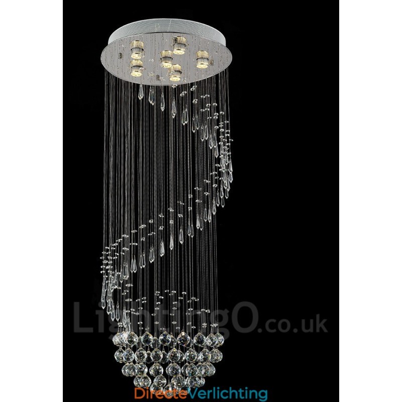 6 lampen moderne kristallen plafond hanglamp binnen kroonluchter verlichting lampen armaturen