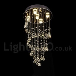 5 lampen moderne kristallen plafond hanglamp binnen kroonluchter verlichting lampen armaturen