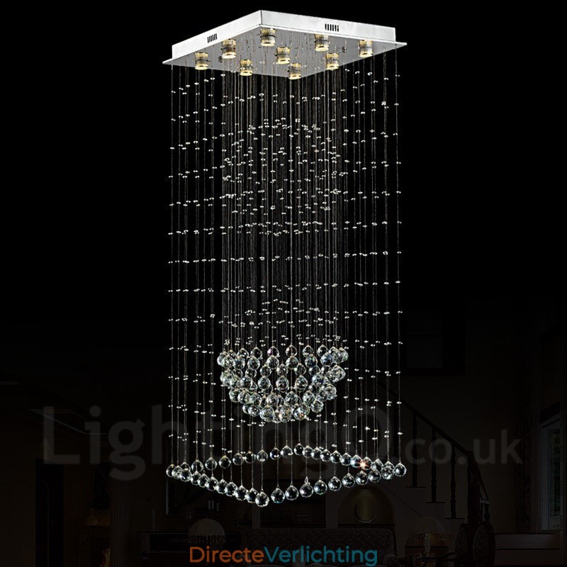 9 lampen moderne kristallen plafond hanglamp binnen kroonluchter verlichting lampen armaturen