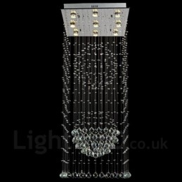 9 lampen moderne kristallen plafond hanglamp binnen kroonluchter verlichting lampen armaturen