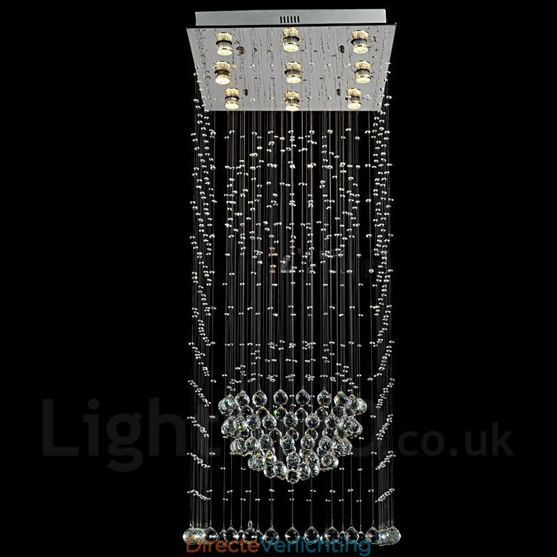 9 lampen moderne kristallen plafond hanglamp binnen kroonluchter verlichting lampen armaturen