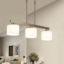 3 lampen moderne chromen hanglamp binnen kroonluchter thuis hangende verlichting lampen armaturen met glazen kappen