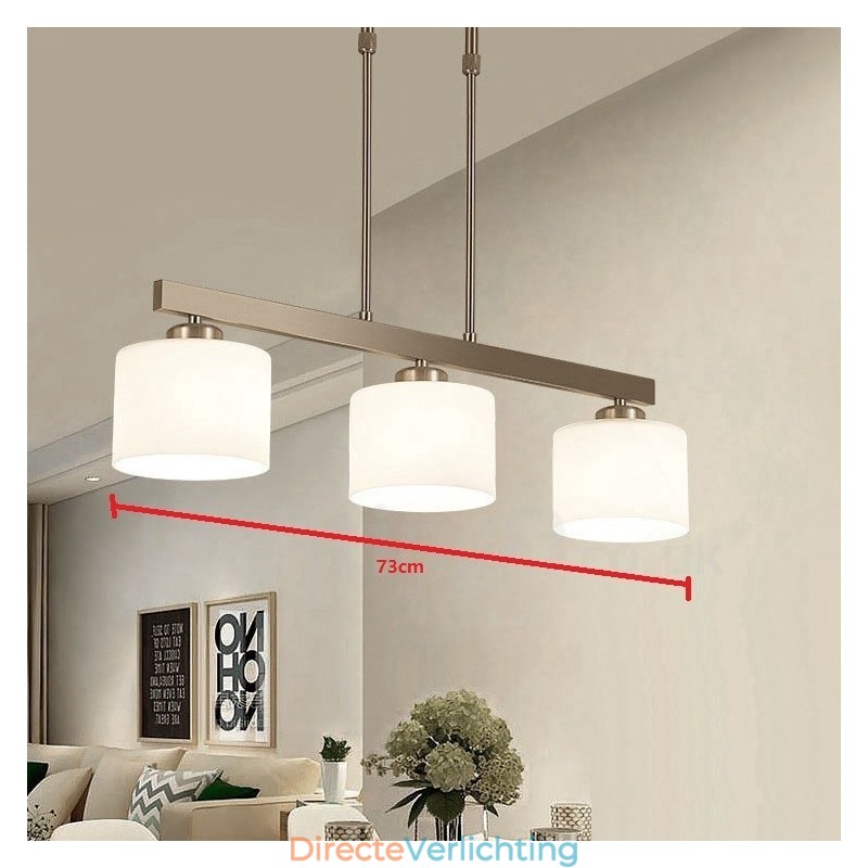 3 lampen moderne chromen hanglamp binnen kroonluchter thuis hangende verlichting lampen armaturen met glazen kappen