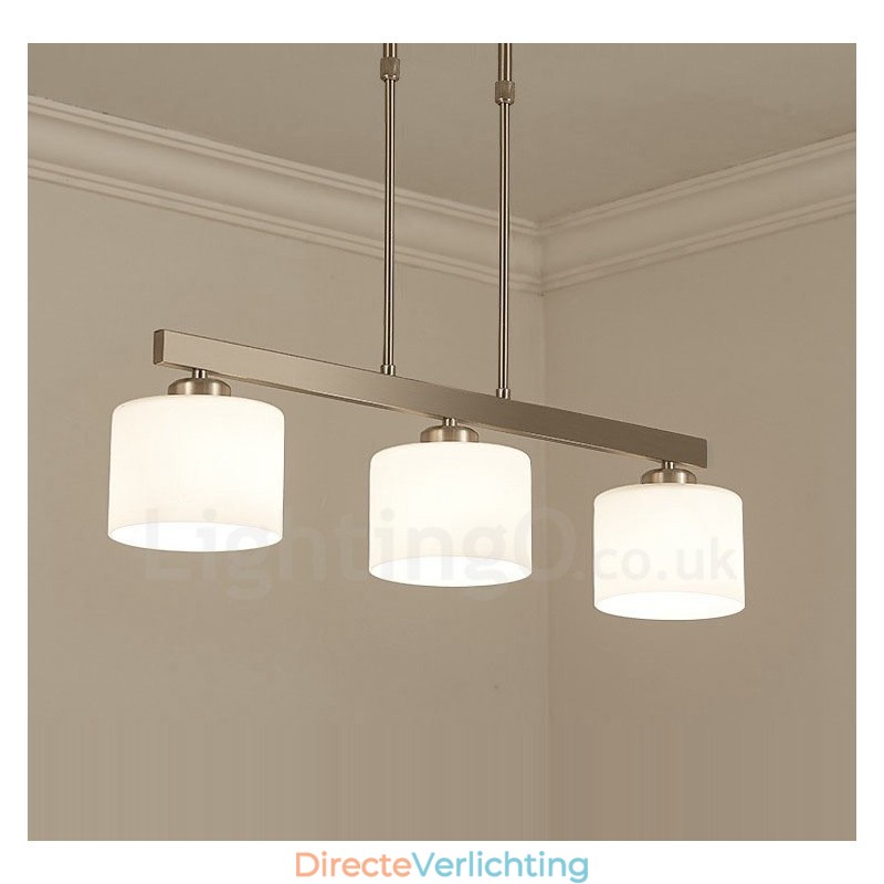 3 lampen moderne chromen hanglamp binnen kroonluchter thuis hangende verlichting lampen armaturen met glazen kappen