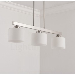 3 lampen moderne chromen hanglamp binnen kroonluchter thuis hangende verlichting lampen armaturen met glazen kappen
