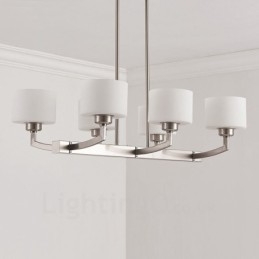 6 lampen moderne chromen hanglamp binnen kroonluchter thuis hangende verlichting lampen armaturen met glazen kappen
