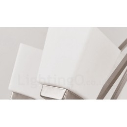 6 lampen Chromen hanglamp Binnen Moderne kroonluchter Thuis Hangende verlichting Lampen Armaturen met glazen kappen