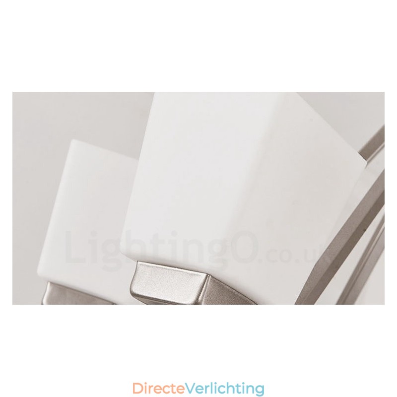 6 lampen Chromen hanglamp Binnen Moderne kroonluchter Thuis Hangende verlichting Lampen Armaturen met glazen kappen