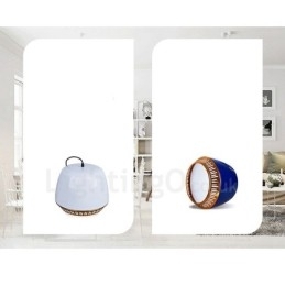 1-lichts moderne, eigentijdse hanglamp met zwart-wit-rood-blauwe kap