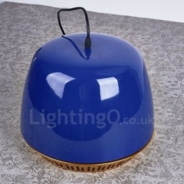 1-lichts moderne, eigentijdse hanglamp met zwart-wit-rood-blauwe kap