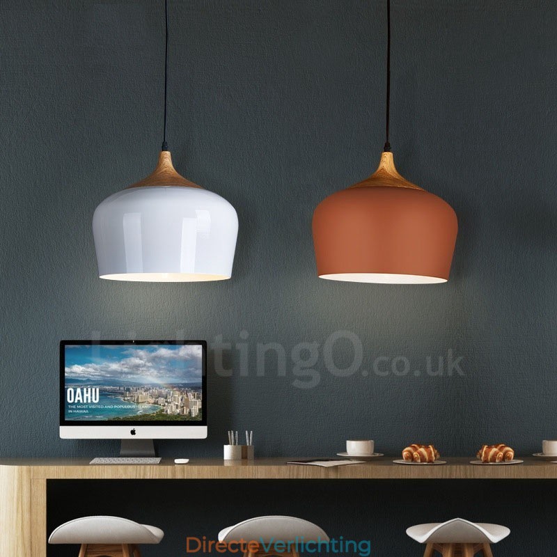 1 Lichts Moderne Hedendaagse Hanglamp Hanglamp met Wit Rood Blauwe Kap