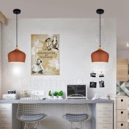 1 Lichts Moderne Hedendaagse Hanglamp Hanglamp met Wit Rood Blauwe Kap