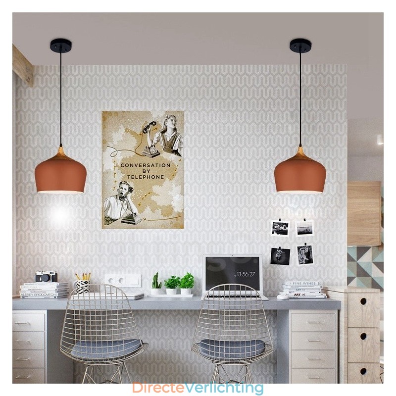 1 Lichts Moderne Hedendaagse Hanglamp Hanglamp met Wit Rood Blauwe Kap